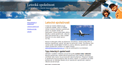 Desktop Screenshot of leteckaspolecnost.cz